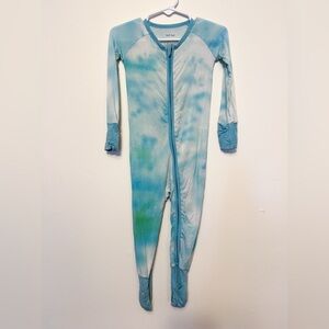 Tidepool Watercolor Blue Tie-Dye Kids One Piece